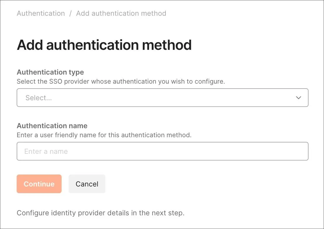 صفحه افزودن روش احراز هویت SSO در تنظیمات Postman