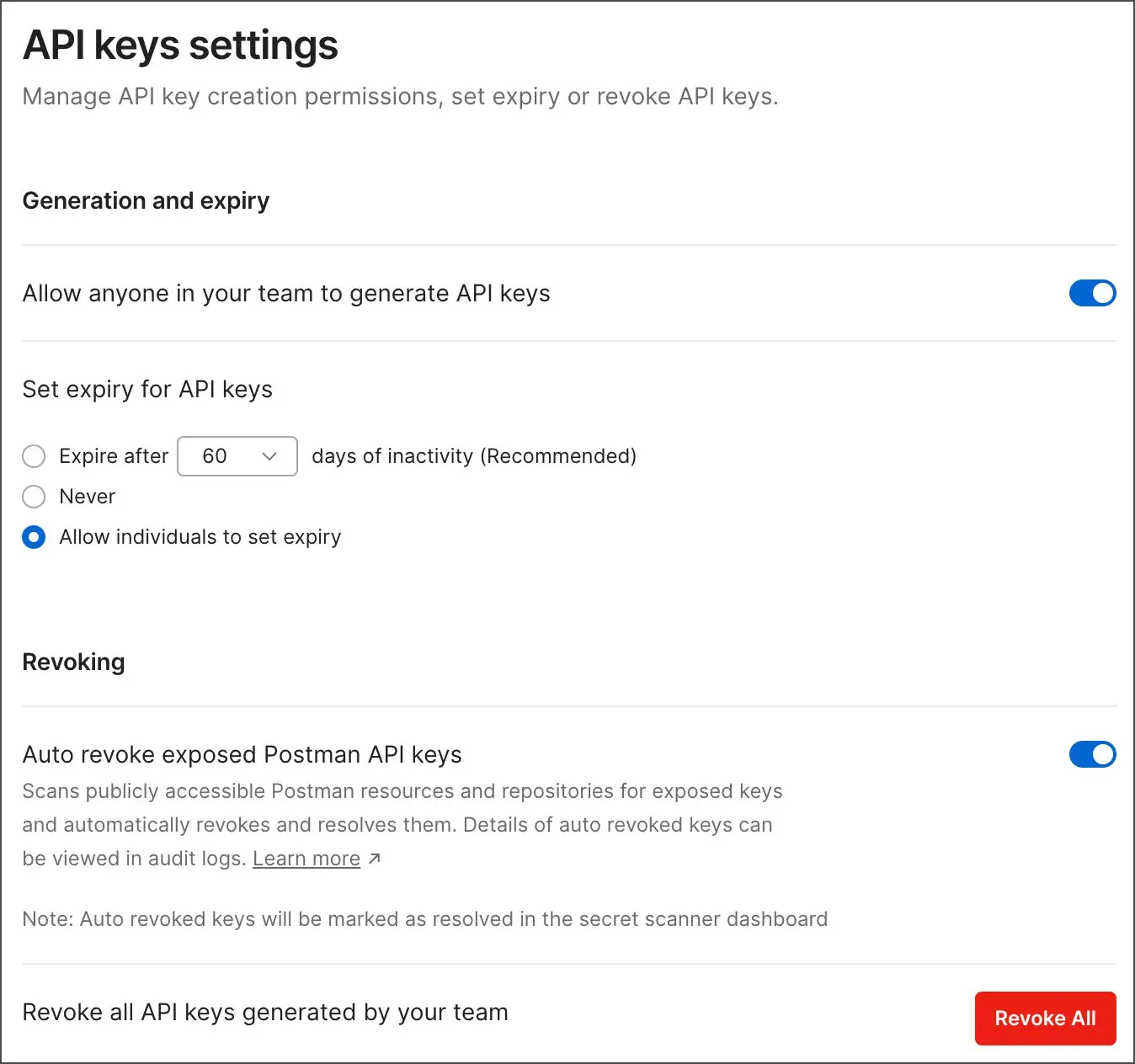 تنظیمات API key در Postman