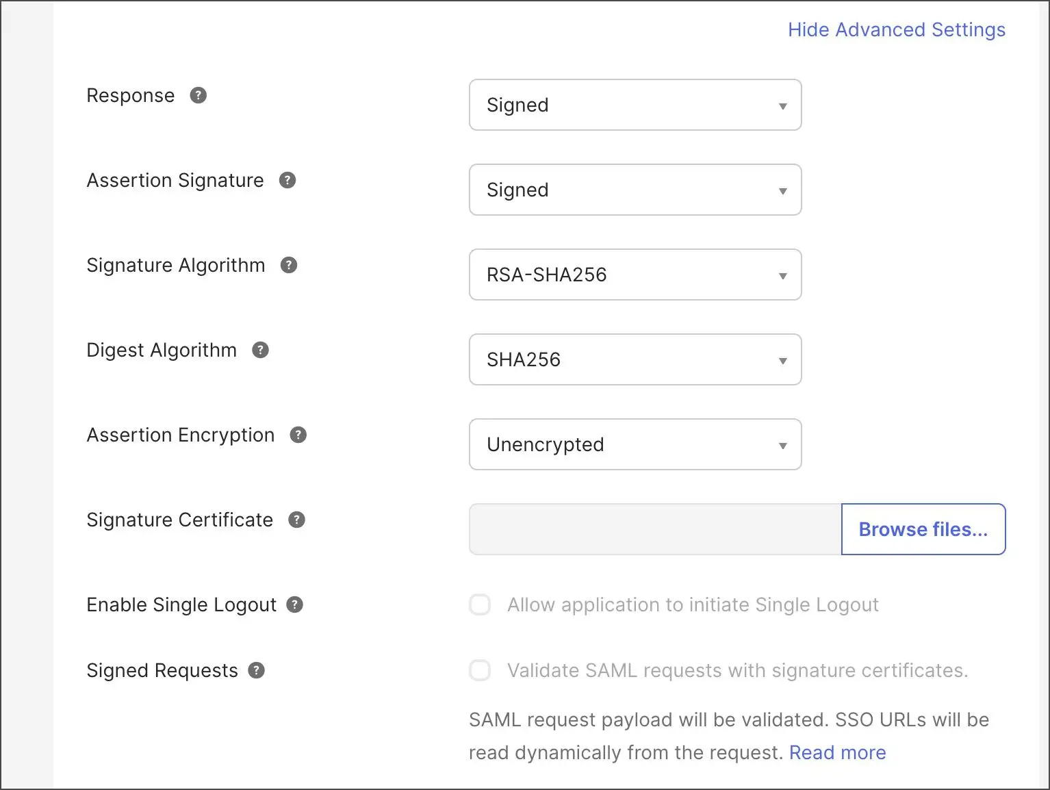 تنظیم assertion encryption و الگوریتمهای رمزنگاری در Okta برای Postman