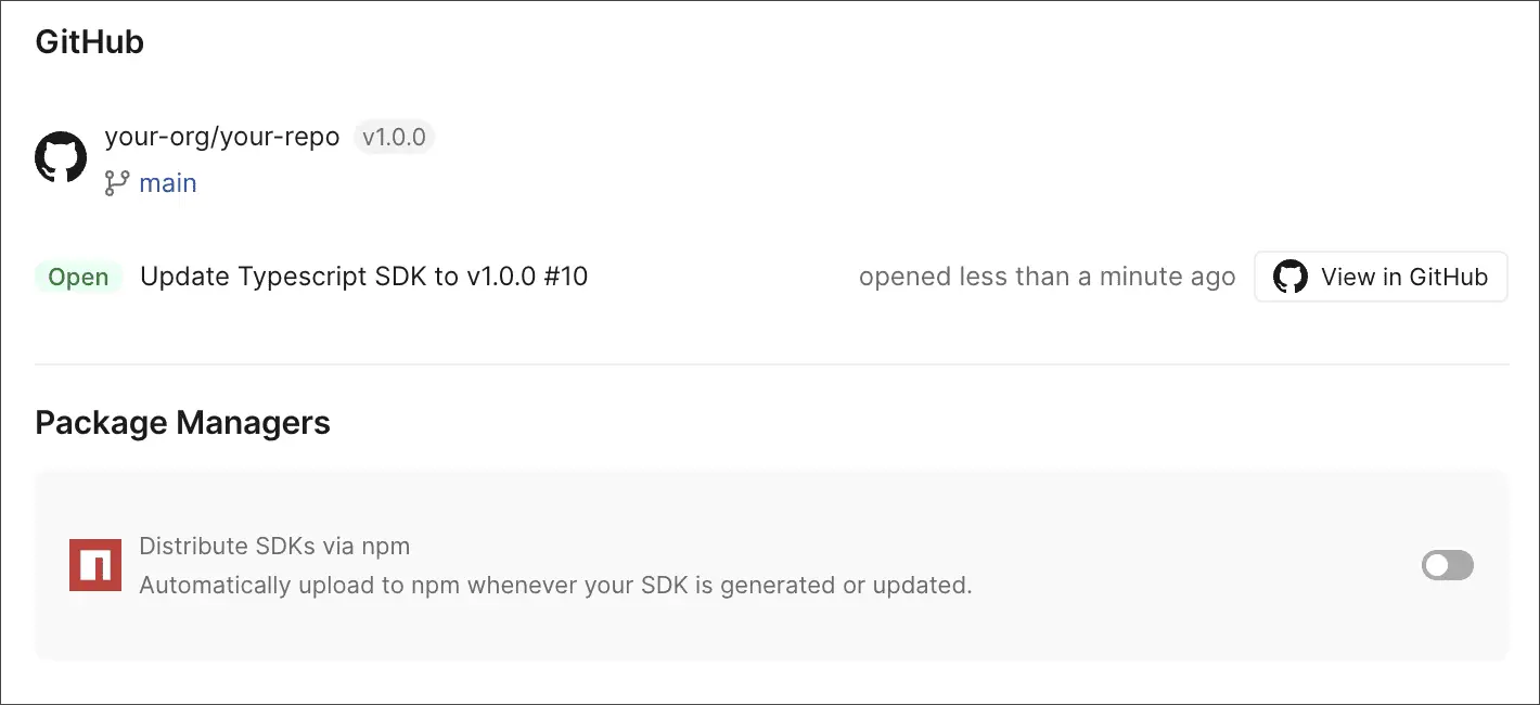 بخش Package Managers برای توزیع SDK در Postman
