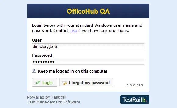 TestRail 2.0 released 3 login2