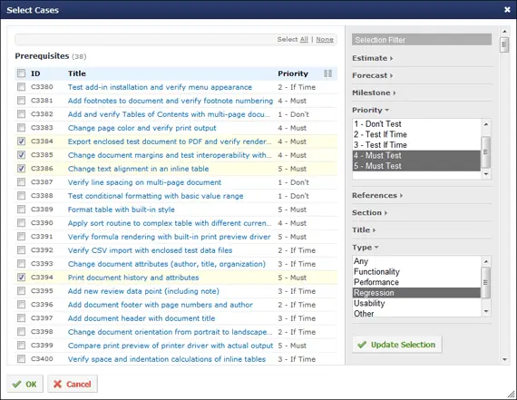 TestRail 2.5 now available 3 filter