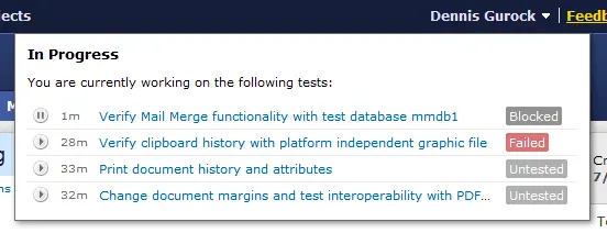 TestRail 2.6 released 2 progress window