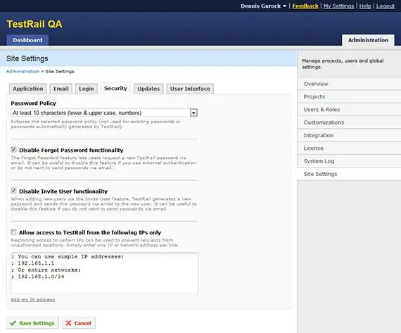 TestRail 2.6 released 6 security small