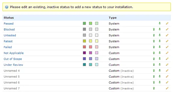 TestRail 2.7 now available 2 define statuses