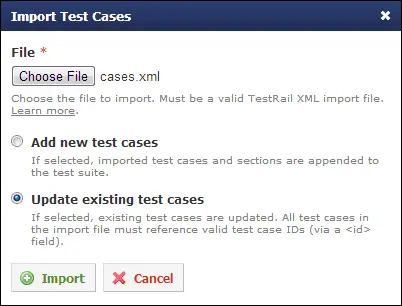 TestRail 2.7 now available 5 import