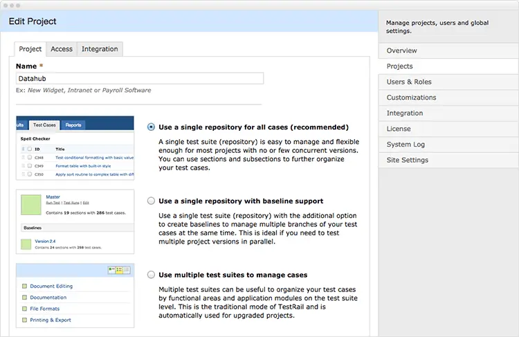 Introducing TestRail 4.0 7 suite-modes