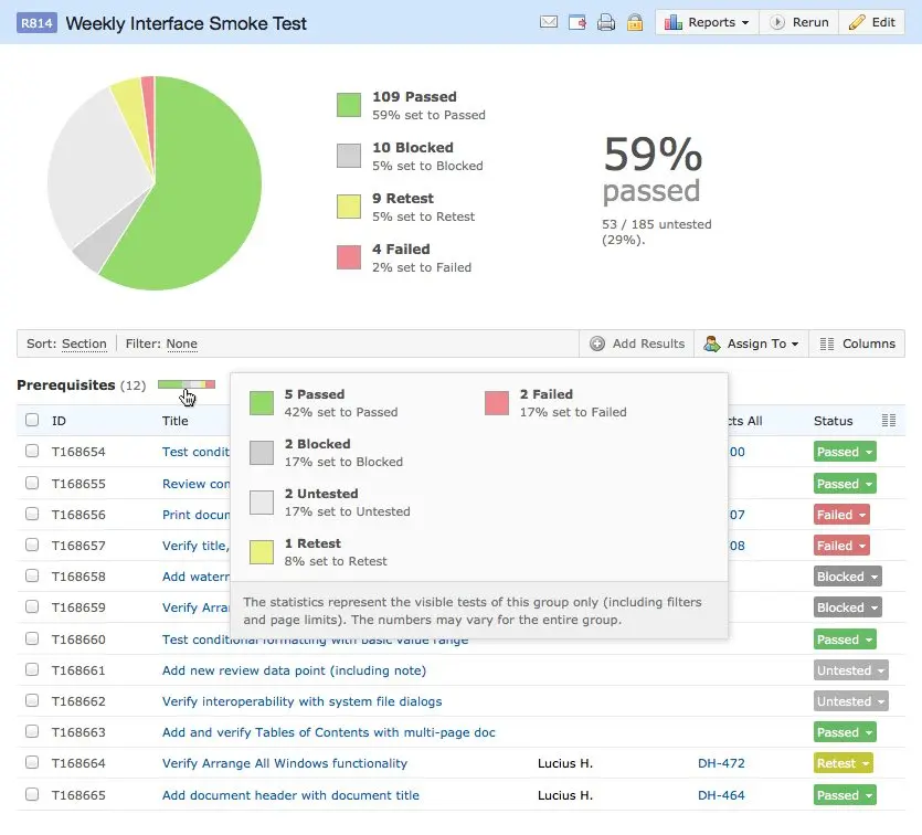 TestRail 5.0 - Full JIRA Test Management & More 8 section-statistics