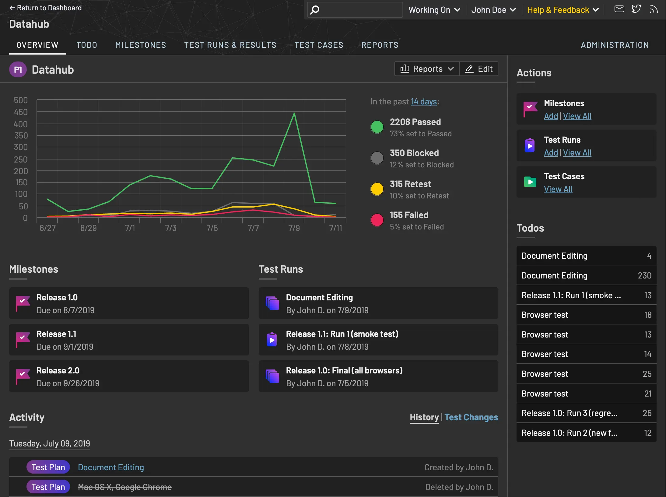 TestRail 6.0, Dark Theme