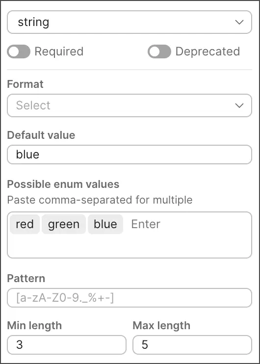 تعریف جزئیات type برای یک parameter یا header در Postman